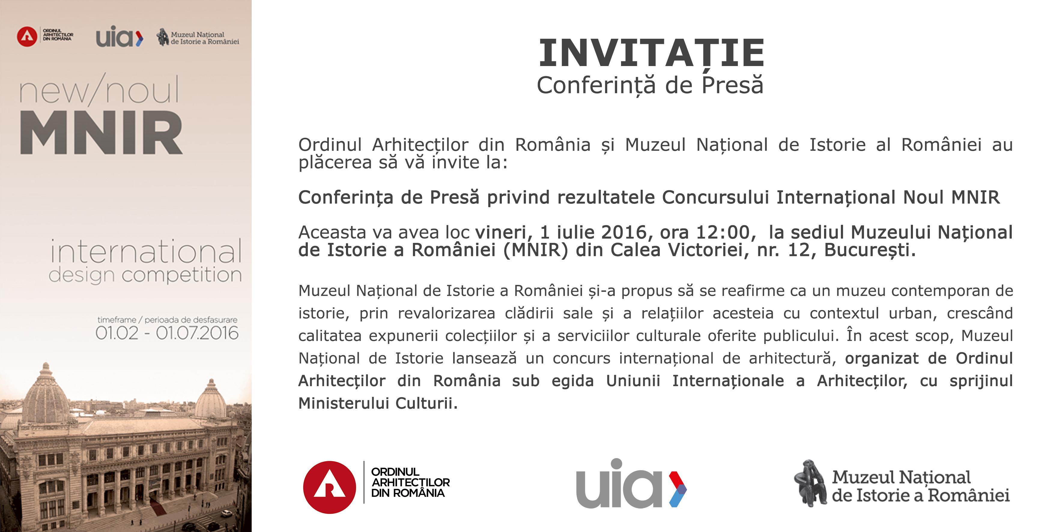 Conferință De Presă Concurs Internațional Noul Mnir Oar București